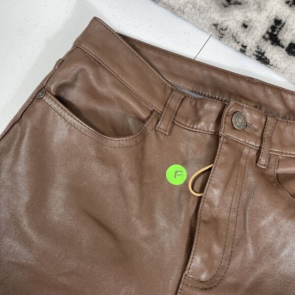 Free People Leather Jeans Womens Size 27 Brown Polyester Skinny Tapered Leg - Picture 10 of 12